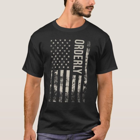  Amerikaanse vlag Orderly T-shirt (Voorkant)