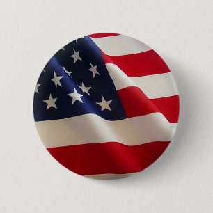 Amerikaanse vlag. Oude glorie! Ronde Button 5,7 Cm