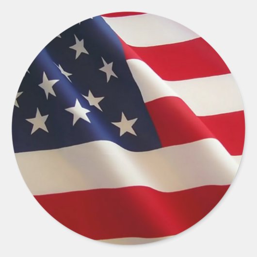 Amerikaanse vlag. Oude glorie! Ronde Sticker (Voorkant)