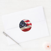 Amerikaanse vlag. Oude glorie! Ronde Sticker (Envelop)