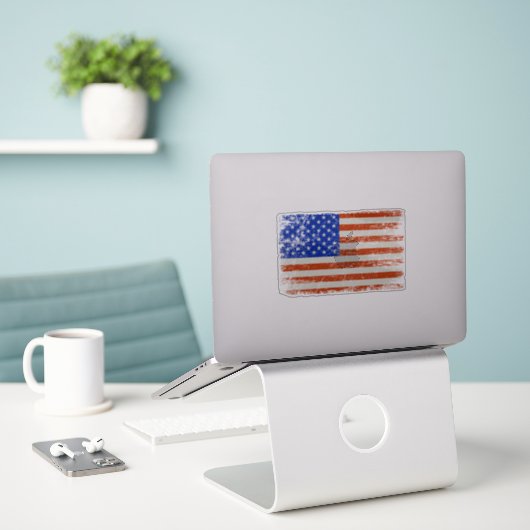 Amerikaanse vlag "oude glorie" sticker (Laptop op bureau)