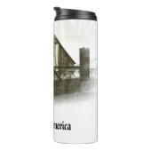 *~* Amerikaanse Vlag Oude Schuur GOD ZEGEN AMERIKA Thermosbeker (Geroteerd rechts)