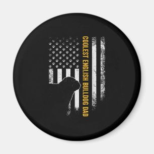 Amerikaanse vlag oudste Engelse Bulldog Magneet