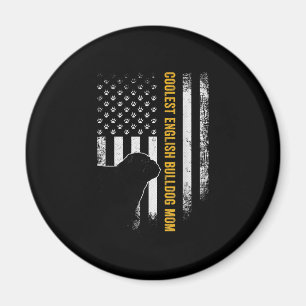 Amerikaanse vlag oudste Engelse Bulldog Magneet