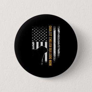  Amerikaanse vlag oudste Engelse Bulldog Ronde Button 5,7 Cm