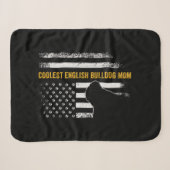 Amerikaanse vlag oudste Engelse Bulldog Sherpa Deken (Voorkant (horizontaal))