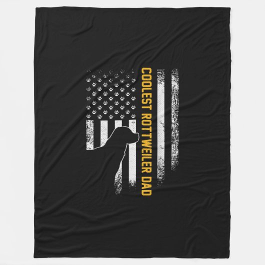 Amerikaanse vlag: oudste rottweiler pa Fleece Deken (Voorkant)