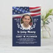 Amerikaanse vlag Ovaal Photo Life Celebration Kaart (Staand voorkant)