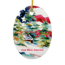 Amerikaanse vlag ovale kerstversiering