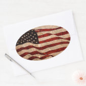 Amerikaanse  vlag ovale sticker (Envelop)