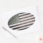 Amerikaanse vlag ovale sticker (Envelop)