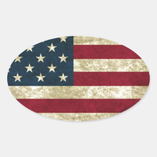 Amerikaanse vlag ovale sticker