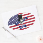 Amerikaanse vlag ovale sticker (Envelop)