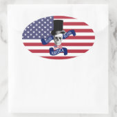 Amerikaanse vlag ovale sticker (Tas)