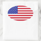 Amerikaanse vlag ovale sticker (Tas)