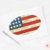 Amerikaanse vlag ovale sticker (Envelop)