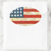 Amerikaanse vlag ovale sticker (Tas)