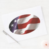 Amerikaanse vlag ovale sticker (Envelop)