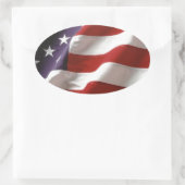 Amerikaanse vlag ovale sticker (Tas)