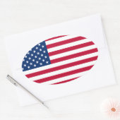 Amerikaanse vlag ovale sticker (Envelop)