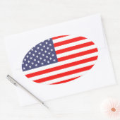 Amerikaanse vlag ovale sticker | Vlag van Amerika (Envelop)