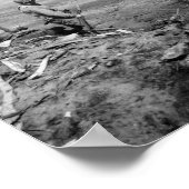 Amerikaanse vlag over de berg Suribachi - WWII Poster (Hoek)