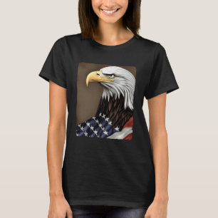 Amerikaanse vlag Overdekt Bald Eagle USA 4 van jul T-shirt