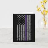 Amerikaanse vlag paarse streep herinneringen Heime Kaart (Gele Bloem)