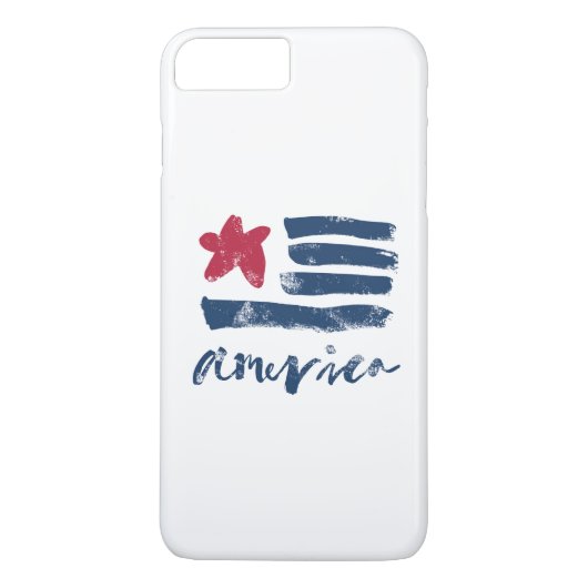 Amerikaanse vlag Paintstrokes Case-Mate iPhone Case (Achterkant)