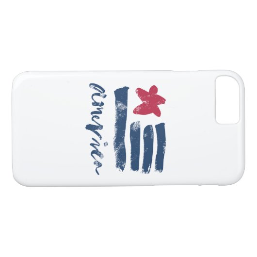 Amerikaanse vlag Paintstrokes Case-Mate iPhone Case (Achterkant (Horizontaal))
