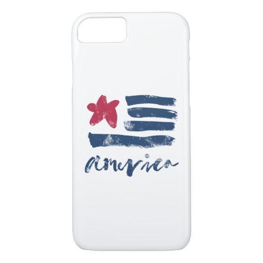Amerikaanse vlag Paintstrokes Case-Mate iPhone Case (Achterkant)