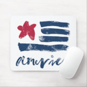 Amerikaanse vlag Paintstrokes Muismat (Met muis)