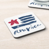 Amerikaanse vlag Paintstrokes Onderzetter (Linkerzijde)