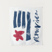 Amerikaanse vlag Paintstrokes Wandkleed (Voorkant)