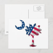 Amerikaanse vlag Palmetto Briefkaart (Voorkant / Achterkant)
