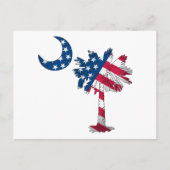 Amerikaanse vlag Palmetto Briefkaart (Voorkant)