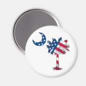 Amerikaanse vlag Palmetto Magneet (Voorkant / Achterkant)