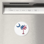 Amerikaanse vlag Palmetto Magneet (Insitu (Vaatwasser))