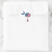 Amerikaanse vlag Palmetto Ronde Sticker (Tas)