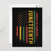 Amerikaanse vlag pan-afrikaans viert de Junetetien Briefkaart (Voorkant / Achterkant)