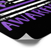 Amerikaanse vlag Pancreatic Cancer Awareness Poster (Hoek)