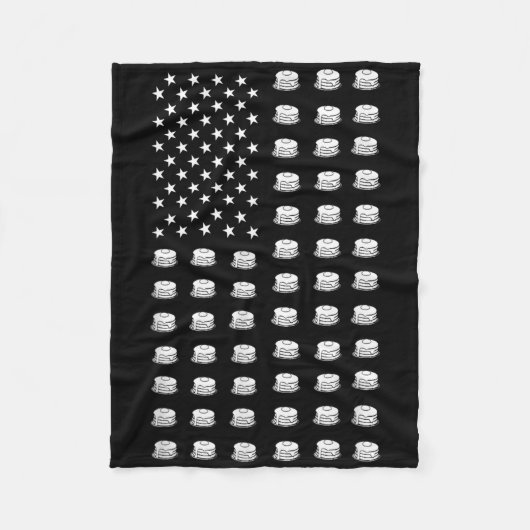 Amerikaanse Vlag Pannenkoeken Eten VS Patriottisme Fleece Deken (Voorkant)