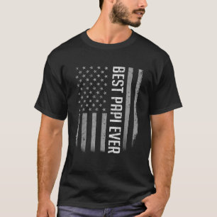 Amerikaanse vlag papa cadeau voor vaderdag beste p t-shirt