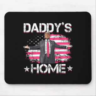 Amerikaanse Vlag Papa Is Thuis Trump 2024 Patriott Muismat