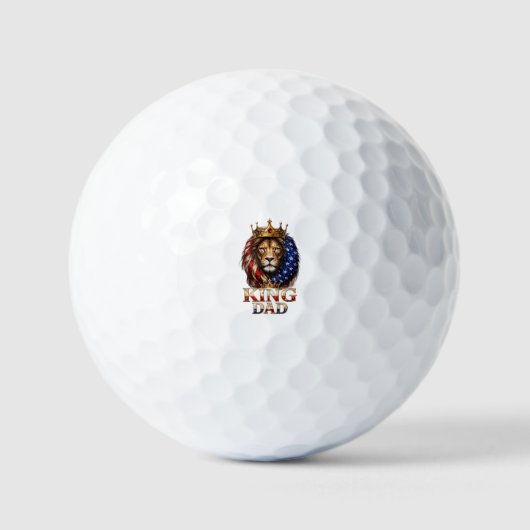 Amerikaanse Vlag Papa Leeuw Golfballen (Voorkant)