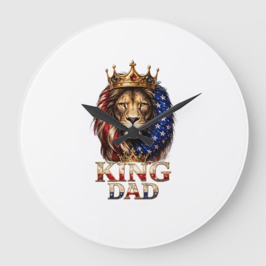 Amerikaanse Vlag Papa Leeuw  Grote Klok (Voorkant)