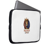Amerikaanse Vlag Papa Leeuw  Laptop Sleeve (Voorkant Rechts)