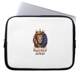 Amerikaanse Vlag Papa Leeuw  Laptop Sleeve