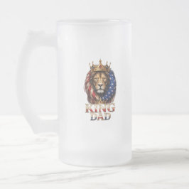 Amerikaanse Vlag Papa Leeuw  Matglas Bierpul