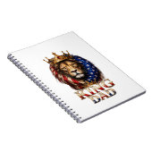 Amerikaanse Vlag Papa Leeuw Notitieboek (Rechterzijde)
